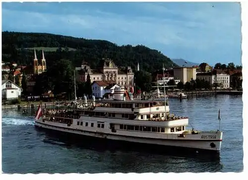 [Ansichtskarte] BINNENSCHIFFE - BODENSEE, "AUSTRIA" vor Bregenz. 