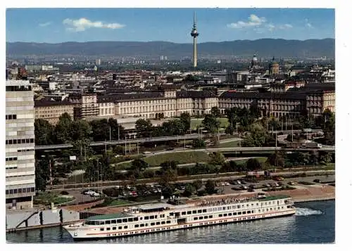 [Ansichtskarte] BINNENSCHIFFE - RHEIN, Köln - Düsseldorfer Kabinenschiff "FRANCE" vor Mannheim. 