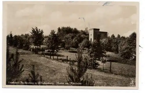 [Ansichtskarte] 0-1432 FÜRSTENBERG, Ruine am Röblinsee, 1942. 