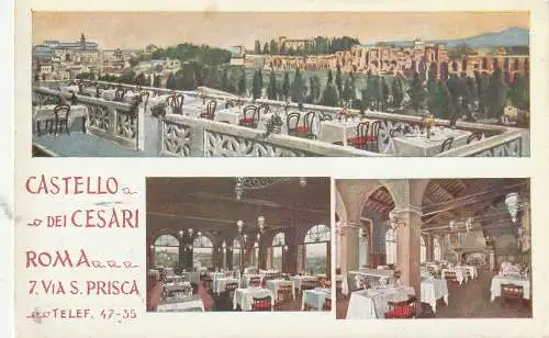 [Ansichtskarte] I 00100 ROMA / ROM, Restaurant Castello dei Cesari. 