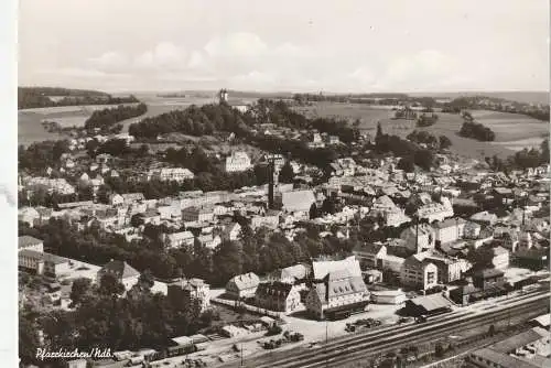 [Ansichtskarte] 8340 PFARRKIRCHEN, Luftaufnahme mit Bahnhof. 