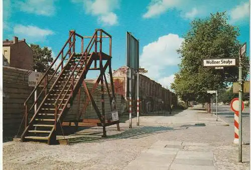 [Ansichtskarte] 1000 BERLIN, BERLINER MAUER an der Bernauer Strasse. 