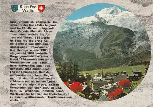 [Ansichtskarte] CH 3906 SAAS FEE VS, Chronik AK. 
