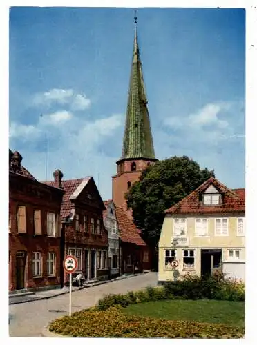 [Ansichtskarte] 2400 LÜBECK - TRAVEMÜNDE, Blick zur Kirche. 