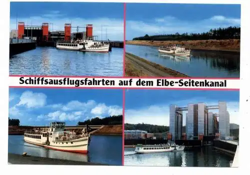 [Ansichtskarte] BINNENSCHIFFE - ELBE - SEITENKANAL, Reederei Söllner, Bad Bevensen. 