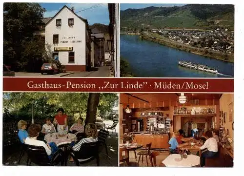 [Ansichtskarte] 5590 COCHEM - MÜDEM, Gasthaus "Zur Linde". 