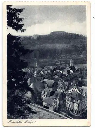 [Ansichtskarte] 5108 MONSCHAU, Blick auf den Ort, 1955. 