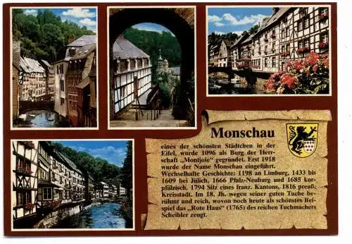 [Ansichtskarte] 5108 MONSCHAU, Chronik AK. 