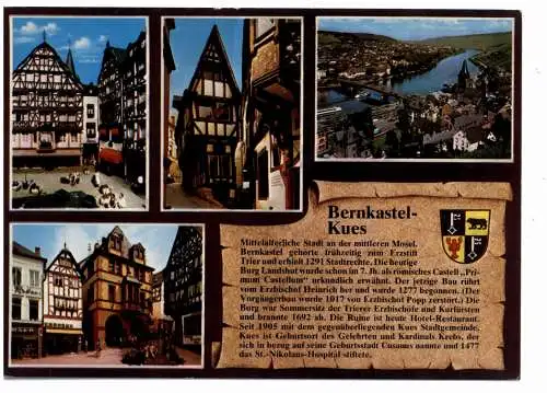 [Ansichtskarte] 5550 BERNKASTEL - KUES, Chronik AK. 