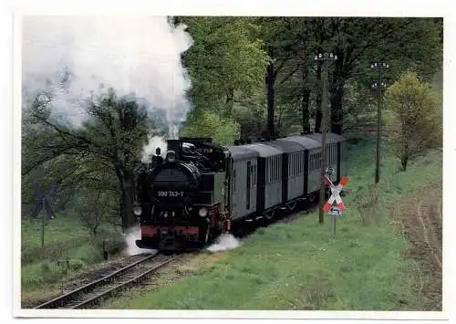 [Ansichtskarte] 0-8105 MORITZBURG - FRIEDEWALD, Personenzug der Schmalspurbahn Radebeul Ost - Radeburg. 