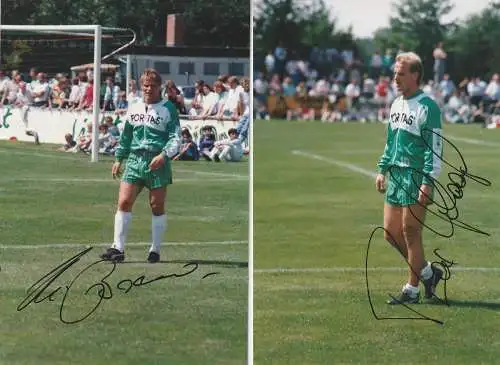 [Ansichtskarte] FUSSBALL - WERDER BREMEN, 6 Photos 9 x 13 cm, Reck, Bratseth, Neubarth, Schaaf, Sauer, Borowka mit Unterschrift, 1988. 