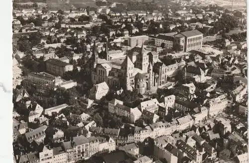 [Ansichtskarte] 5500 TRIER, Stadtmitte, Luftaufnahme, 1960. 