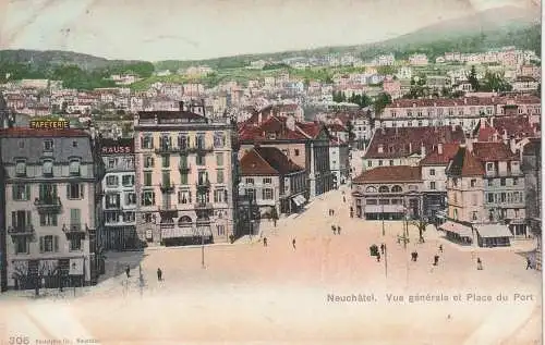 [Ansichtskarte] CH 2000 NEUERBURG NE, Place de Port, 1906. 