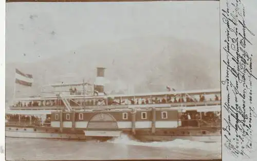 [Ansichtskarte] BINNENSCHIFFE - RHEIN, Köln - DÜSSELDORFER "DRACHENFELS", Photo - AK 1907. 