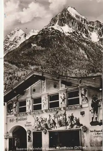 [Ansichtskarte] 8102 MITTENWALD, Cafe Bozener Weinstube. 