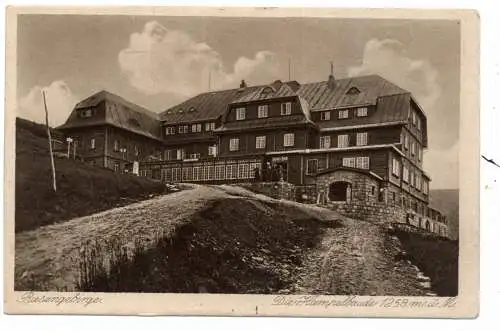 [Ansichtskarte] NIEDER  SCHLESIEN - KRUMMHÜBEL / KARPACZ, Hampelbaude, 1924. 