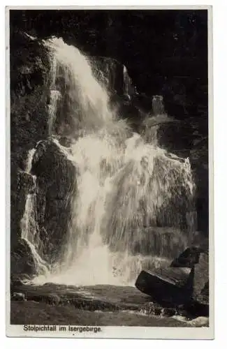 [Ansichtskarte] BÖHMEN & MÄHREN - HAINDORF / HEJNICE, Stolpichfall im Isergebirge, 1923. 