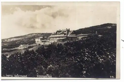 [Ansichtskarte] BÖHMEN & MÄHREN - PETZER / PEC POD SNEZKU, Hotel Geiergucke, 1928. 