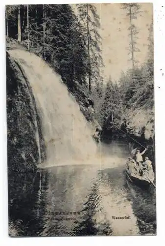 [Ansichtskarte] BÖHMEN & MÄHREN - HERRNSKRETSCHEN / HRENSKO, Edmundsklamm, Touristenboot, 1923. 