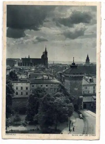 [Ansichtskarte] PL 30000 KRAKAU / KRAKOW, Blick auf die Stadt, Verlag Heinrich Hoffmann Posen # KRA 011. 
