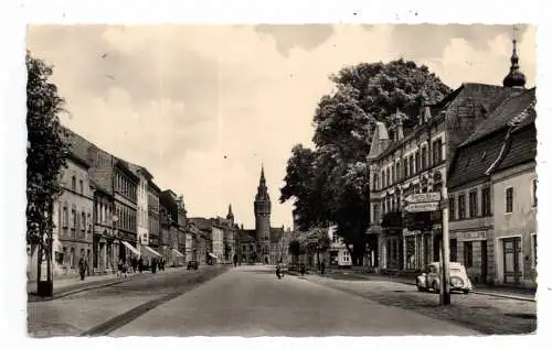 [Ansichtskarte] 0-7962 DAHME, Hauptstrasse, 1961, Landpoststempel "Lebusa über Falkenberg / Elster". 