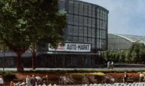 [Ansichtskarte] 4600 DORTMUND, Westfalenhalle, 1959, AUTO-MARKT. 