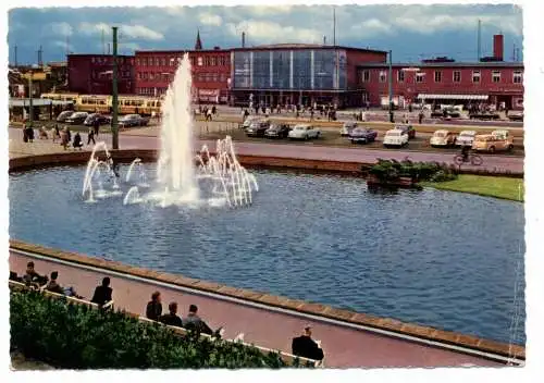 [Ansichtskarte] 4600 DORTMUND, Hauptbahnhof, Oldtimer, 1963. 