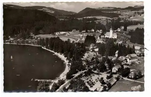 [Ansichtskarte] 7820 TITISEE - NEUSTADT, Schwarzwald - Hotel am see, Luftaufnahme 1958. 