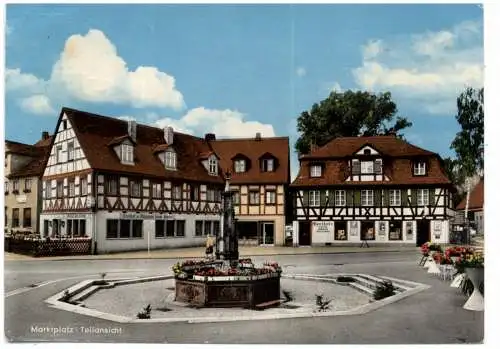 [Ansichtskarte] 8802 HEILSBRONN, Marktplatz, Apotheke, Gasthof & Metzgeri Zum Löwen (heute). 