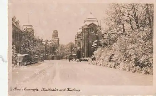 [Ansichtskarte] 5483 BAD NEUENAHR - AHRWEILER, Kurtheater und Kurhaus im Schnee. 
