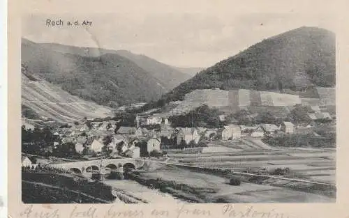 [Ansichtskarte] 5486 ALTENAHR - RECH, Blick auf den Ort, 1918, Verlag Hartmann. 