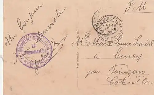 [Ansichtskarte] 5427 BAD EMS, Bahnhof / Bahnhofstrasse, 1923, franz. Militärpost. 