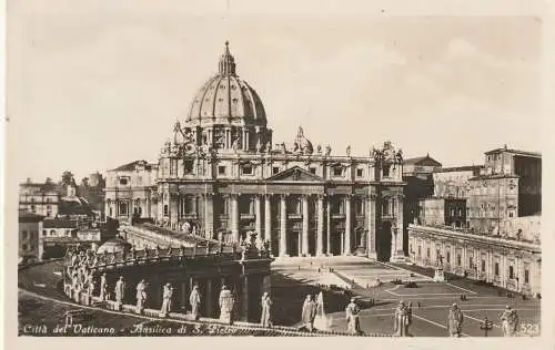 [Ansichtskarte] VATICAN - Basilica di S. Pietro, 1943, Zensuren nach Deutschland. 