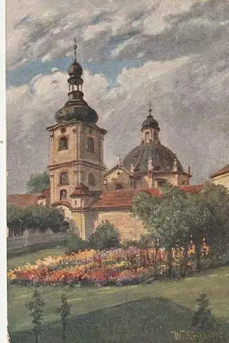 [Ansichtskarte] BÖHMEN & MÄHREN - BÖHMISCH KAMNITZ / CESKA KAMENICE, Kirche, Künstler-Karte W.Reichelt, Bund der Deutschen in Böhmen. 