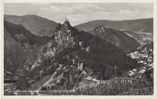 [Ansichtskarte] 5486 ALTENAHR, Ruine Are, Weisses Kreuz, Verlag Bremer - Köln. 