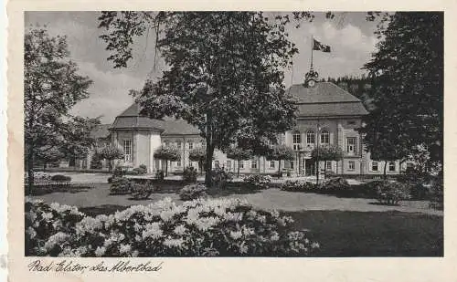 [Ansichtskarte] 0-9933 BAD ELSTER, Albertbad, NS - Beflaggung, 1939. 