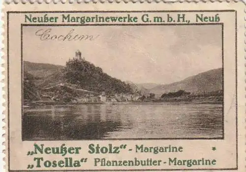 COCHEM, Vignette Neußer Stolz, Tosella - Margarine