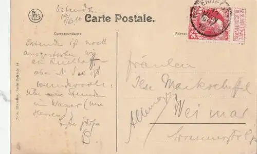 [Ansichtskarte] B 8400 OOSTENDE, Strand, 1910, NELS # Ostende 54. 