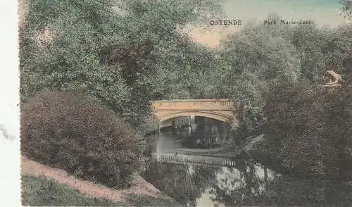 [Ansichtskarte] B 8400 OOSTENDE, Park Marie - Jose, deutsche Feldpost, 1916. 