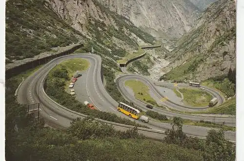 [Ansichtskarte] OMNIBUS - POSTOMNIBUS SCHWEIZ, Schöllenenstrasse. 