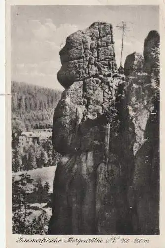 [Ansichtskarte] 0-9651 MULDENHAMMER - MORGENRÖTHE, Landpoststempel "Morgenröthe über Auerbach"1952. 