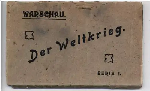[Ansichtskarte] PL - 00-001 WARSZAWA / WARSCHAU, Leporello 1914-18, 10 versch. Ansichten davon ein 3-er Panorama. 
