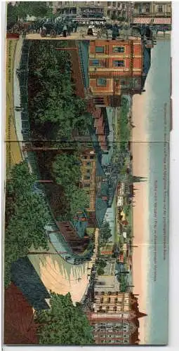 [Ansichtskarte] PL - 00-001 WARSZAWA / WARSCHAU, Leporello 1914-18, 10 versch. Ansichten davon ein 3-er Panorama. 