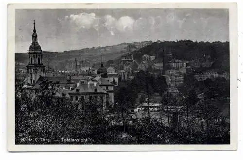 [Ansichtskarte] 0-6600 GREIZ, Gesamtansicht 1935. 