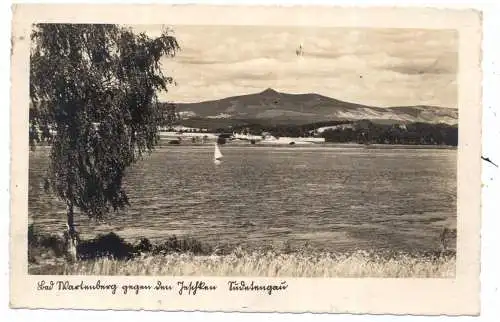 [Ansichtskarte] BÖHMEN & MÄHREN - WARTENBERG am Rollberg / STRAZ POD RALSKEM, Blick vom See zum Jeschken, Verlag Aurich - Reichenberg. 