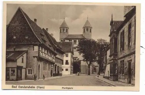 [Ansichtskarte] 3353 BAD GANDERSHEIM, Marktplatz. 