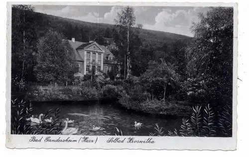 [Ansichtskarte] 3353 BAD GANDERSHEIM, Solbad Hroswitha zur Zeit des 2. WK. 