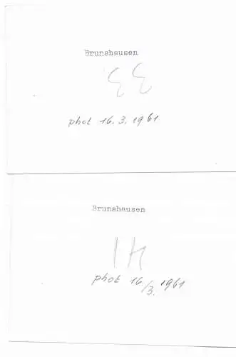 [Ansichtskarte] 3353 BAD GANDERSHEIM - BRUNSHAUSEN, Nonnenkloster, 2 Photos 13 x 9 cm, 1961. 
