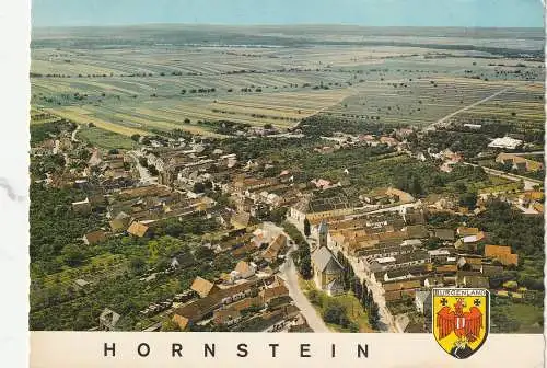 [Ansichtskarte] A 7053 HORNSTEIN, Luftaufnahme, Stadtwappen. 