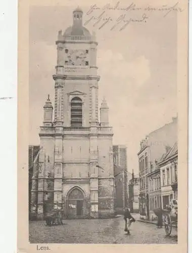 [Ansichtskarte] F 62300 LENS, Kirche St. Leger, 1916, deutsche Feldpost, Verlag Bremer - Köln. 